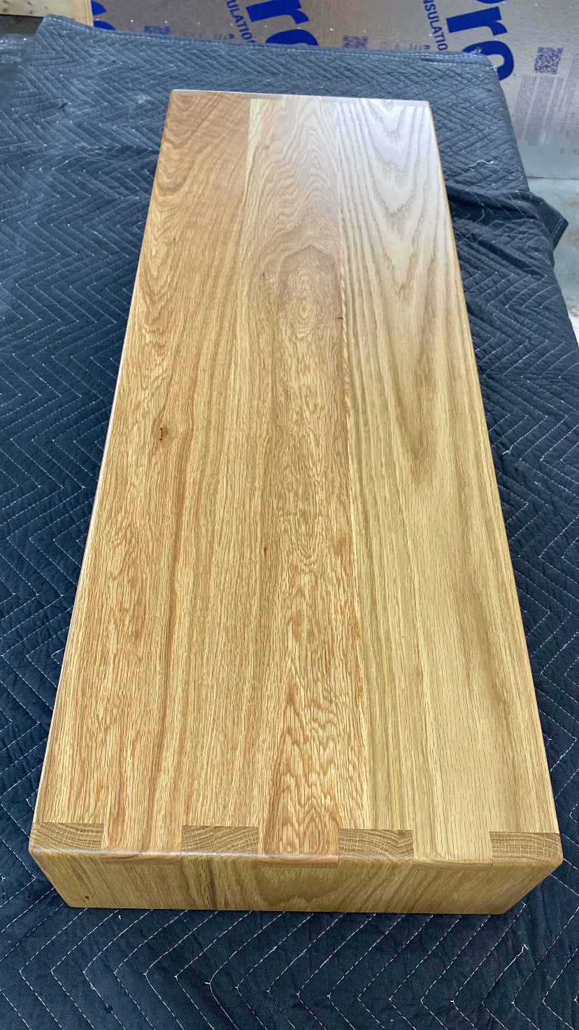 White Oak Ottoman Tray Custom Made to Fit Your Ottoman