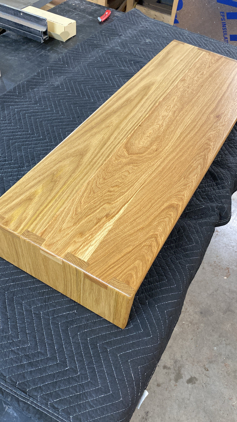 White Oak Ottoman Tray Custom Made to Fit Your Ottoman