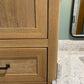 Rift Sawn White Oak Bathroom Vanity Base Set and Center Linen Tower - Custom Made to Your Bathroom