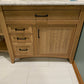 Rift Sawn White Oak Bathroom Vanity Base Set and Center Linen Tower - Custom Made to Your Bathroom
