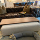 Large Walnut Ottoman Table - Custom Made To Go Over Your Ottoman - Solid Wood - 18" wide