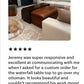 Solid Oak Ottoman Table, Custom Made to Fit Your Ottoman - 15" Wide - Choose Your Stain