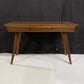 walnut desk, writing desk, mcm desk, mid century modern desk, handmade, columbus ohio, push to open drawers, tapered legs