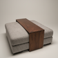 Solid Wood Ottoman Table, Handmade Table to Fit Your Ottoman - 15" Wide Made of Walnut Wood