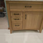 Rift Sawn White Oak Bathroom Vanity Base Set and Center Linen Tower - Custom Made to Your Bathroom
