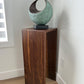 Walnut Sculpture Stand, Art Plinth or Pedestal Stand Handmade with Modern Waterfall Joinery