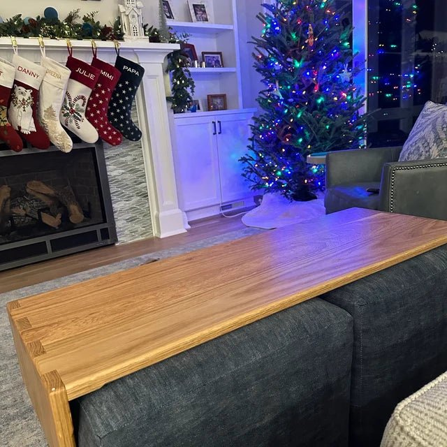 White Oak Ottoman Tray Custom Made to Fit Your Ottoman