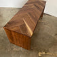 Custom Ottoman Coffee Table with Herringbone Pattern in Solid Walnut