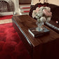 ottoman coffee table, walnut coffee table handmade in columbus ohio, ottoman table overlay, custom overlay for ottoman, wood ottoman cover, waterfall ottoman table, over ottoman coffee table,
