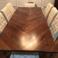 Handmade Walnut Dining Table with Metal Legs & Solid Walnut Herringbone Table Top