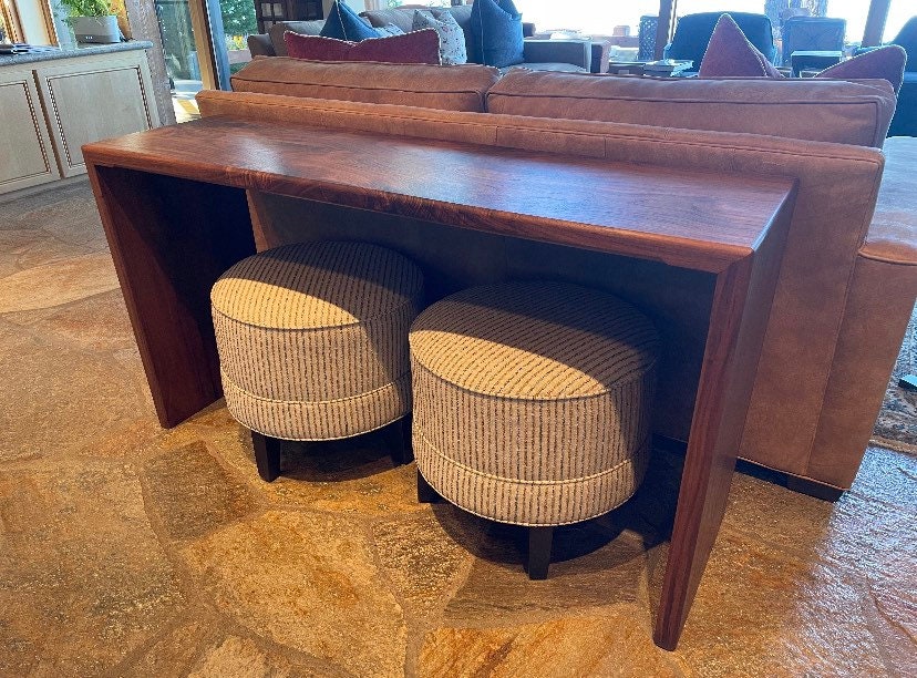 Walnut Waterfall Console Table or Sofa Table - Handmade in Columbus Ohio