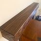 Modern Walnut Fireplace Mantel Shelf with Herringbone Pattern | Mid Century Modern Fireplace Mantle Shelf | Handmade Wood Mantel