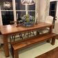 Parsons Style Bench Handmade in Solid Walnut