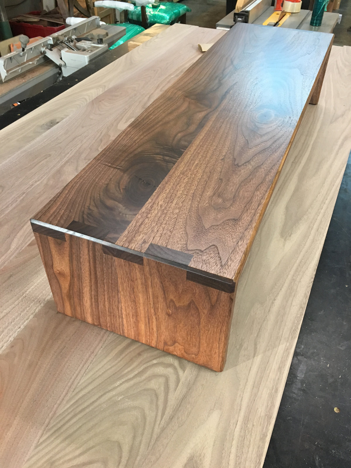 Genuine Walnut Ottoman Tray Made To Go Over Your Ottoman - 11 "Wide Over Ottoman Cocktail Table