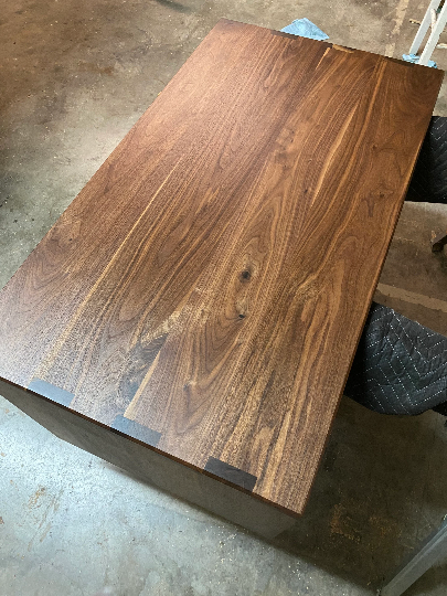 Large Walnut Ottoman Table - Custom Made To Go Over Your Ottoman - Solid Wood - 18" wide