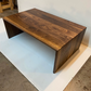Wide Waterfall Coffee Table, Large Walnut Coffee Table
